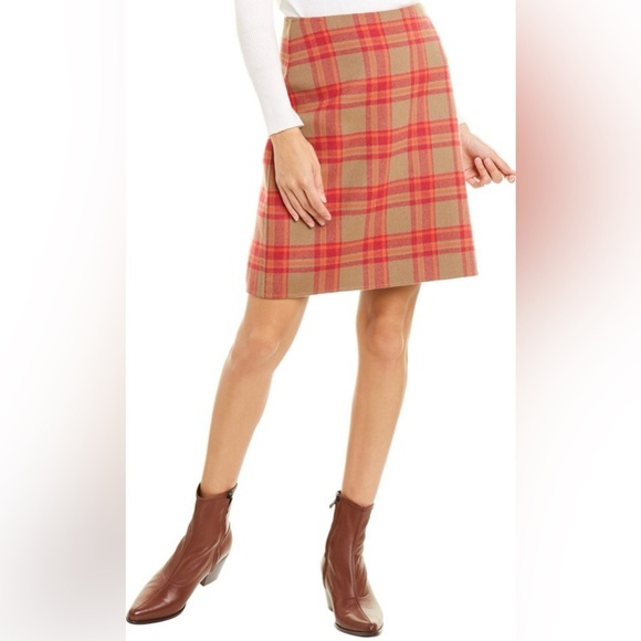 Weekend Max Mara Dresses & Skirts - NWT Weekend Max Mara Virgin Wool Plaid Pink Brown Mini Skirt US 12 $395